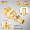 Hicello 2pcs 3/8" Male Flare to 1/4" Quick Connect Plug