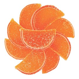 NY Spice Shop Fruit Slices Jelly Candy - 8 Ounce Sour Peach Candied Fruit - Fruit Candy Slices - Bulk Gummy Candy Slices - Old Fashioned Candy For Sweet Lovers