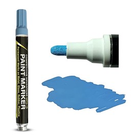 Competitive Advantage Enamel Paint Markers MPD-15 | LT. BLUE - 1 Pack | Permanent Marks on Metal, Glass, Rubber, Plastic & more, Waterproof UV Resistant
