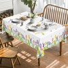 Artoid Mode Lavender Tulip Leaves Spring Table Cloth, Rectangular 140x180
