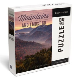 Blue Ridge Mountains, John Muir, The Mountains are Calling, Sunset Press (1000 Piece Puzzle, Challenging Jigsaw Puzzle for Adults, Made in USA)