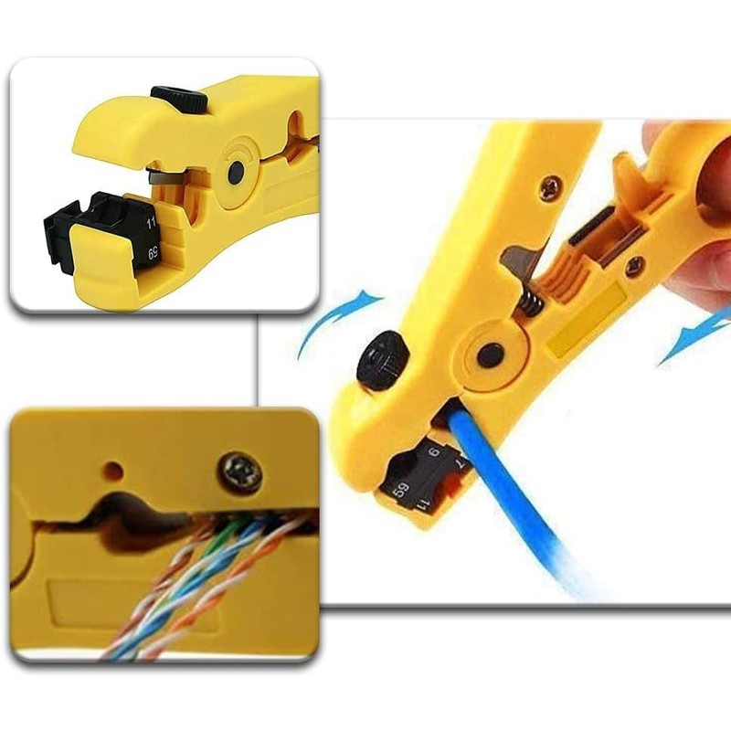 Cable Stripper Cutter, Wire Stripping Tool,Multi-Purpose Wire Stripper Adjustable Wire