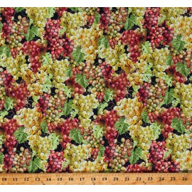 Benartex Cotton Grapes Fruits Food Winemaking Vineyard Fabric Print by the Yard D570.06