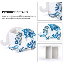 Mokani Desk Supplies Organizer, Creative Elephant Pencil Holder Multifunctional Office Accessories Desk Decoration with Cell Phone Stand Tablet Desk Bracket for Smartphone and More,Christmas Gifts For Kids, Girls, Boys, Women