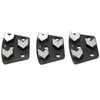 Srliya 3Pcs Trapezoid Diamond Grinder Concrete Grinding Shoes Cutting Tool