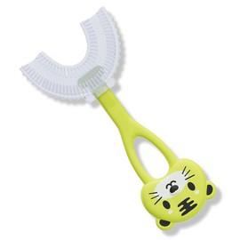 KEQAR 1 Stück U Förmige Kinderzahnbürste, Weicher Bürstenkopf aus Silikon, 360 ° Mundpflege, Massage-Zahnfleisch, Rundumreinigung (2-6 Jahren)