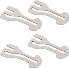 Shoyisenka 4 piece stainless steel shopping cart key set, reusable, supermarket cart coin replacement, sturdy, compact, removable.