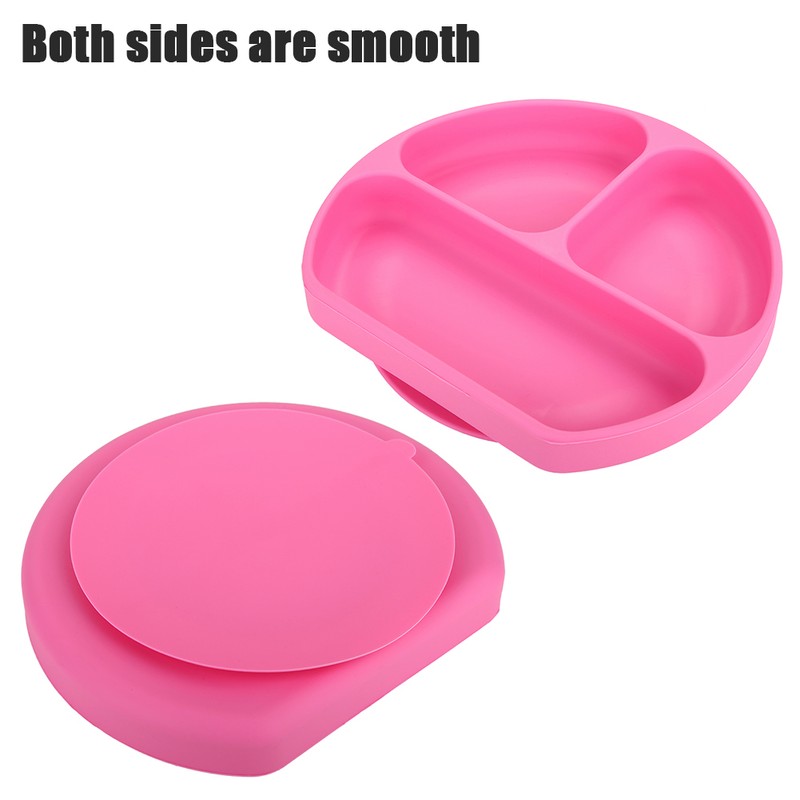 Silicone Divided Toddler Plates DIY Complementary Food Placemat Suction Cup