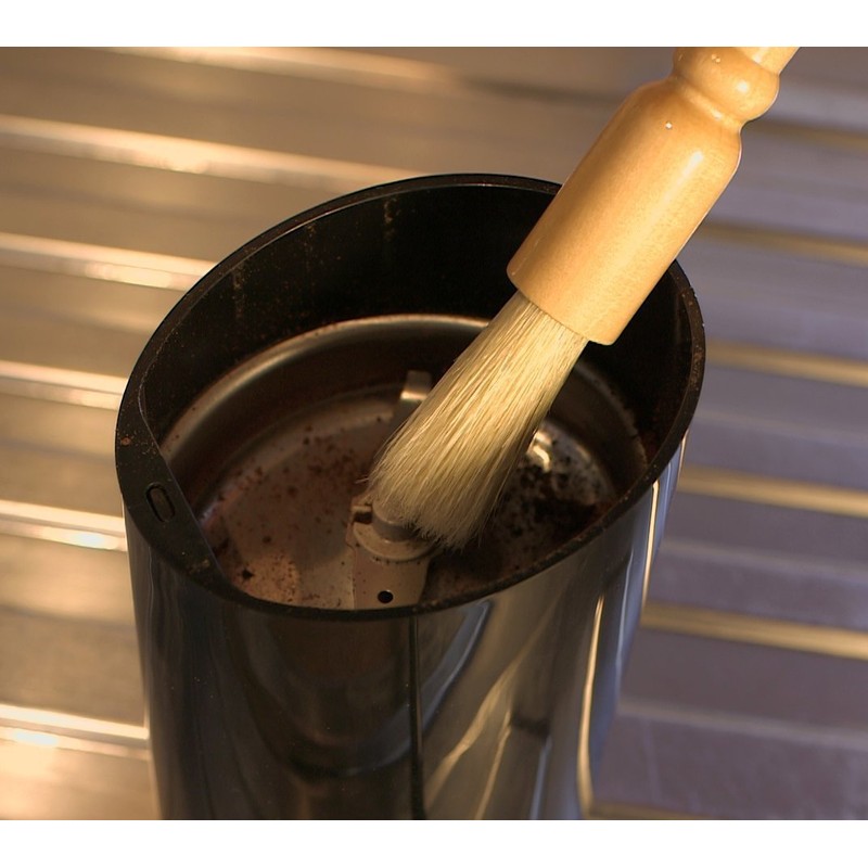 Coffee Grinder Cleaning Brush, Wood Handle & Natural Bristles Wood
