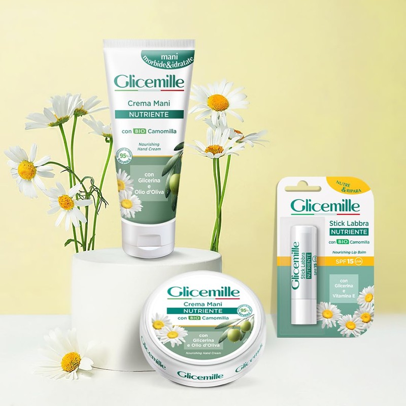 Glicemille Nourishing Hand Cream with Organic Chamomile and Glycerin 100