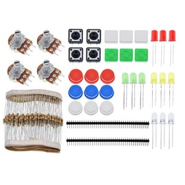 TECNOIOT 1 x Practical Portable Resistor Kit for Starter Kit for UNO R3 LED Potentiometer Touch Switch Pin Head