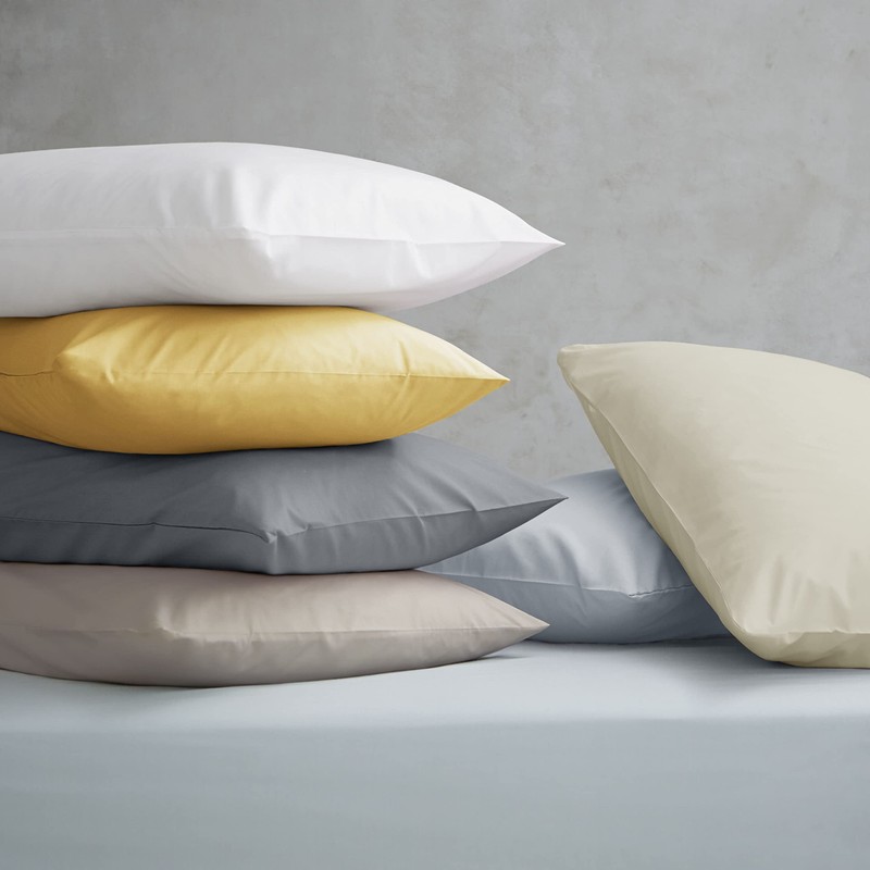 Catherine Lansfield Easy Iron Percale Standard Pillowcase Pair Grey