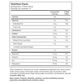 1 Milk & 1 Dark Chocolate Sea Salt Caramels Kettle Cooked, Smooth Chewy Creamy Buttery Center, Gift Snack Treat for Family Friends, Private Selection 6.8 oz Box