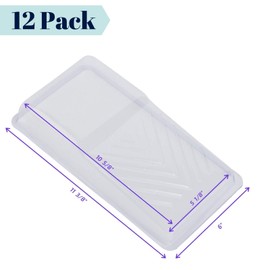 Bates Paint Tray Liners - 4 Inch, 12 Pack, Disposable, Plastic, Mini, Roller Tray