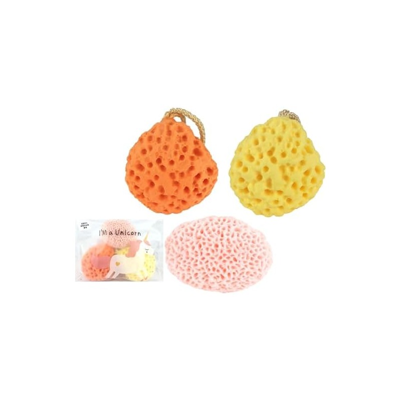 Esponjas de Baño Naturales Panal de Abeja QICHEN 3 Pcs