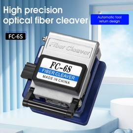 BAOSHLA 6S Optical Fiber Cleaver High precision stripping tool Fiber optic cable cutter Automatic tool return 16 cutting points 48000 times Cold joining Fiber cutting knife with 1pcs spare blade