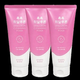 Happybath 해피바스 촉촉 히알루론 클렌징폼 200g 3개 Happy Bath Moist Hyaluronic Acid Cleansing Foam 200g 3 Pieces