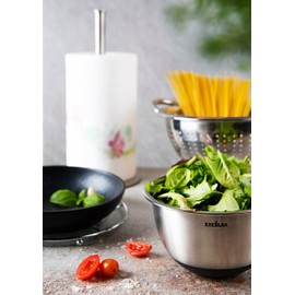 Excelsa Traditionelles Nudelsieb, rostfreier Stahl, silberfarben, 22 cm