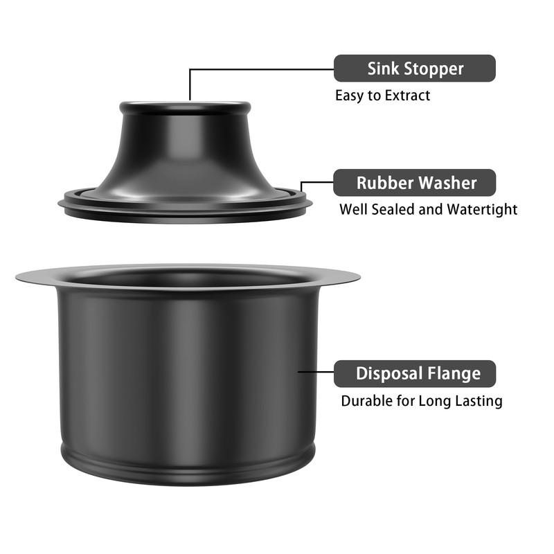 Extended Garbage Disposal Flange Basket Strainer Stopper Stainless Steel Kitchen