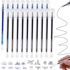 Goldge 20 Pack Erasable Pens, Erasable Gel Pens, Fine Point - 0.5mm, 10 Black 10 Blue Inks for Drawing, Writing, Planners, Crossword Puzzles, Completing Sudoku, Art Supplies