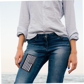 Operitacx 24 Pcs American Flag Patch Sew on Patches America Flag United States Flag Cloth Accessories Embroidery Applique Patch BLM Flag Embroidery Patches USA Flag Fabric Bag