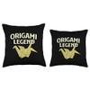 Origami Legend - Paper Folding Art Japanese Origamist Throw Pillow