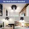 SEEBLEN 4-Light Industrial Track Lighting with Pull Chain On/Off Switch,