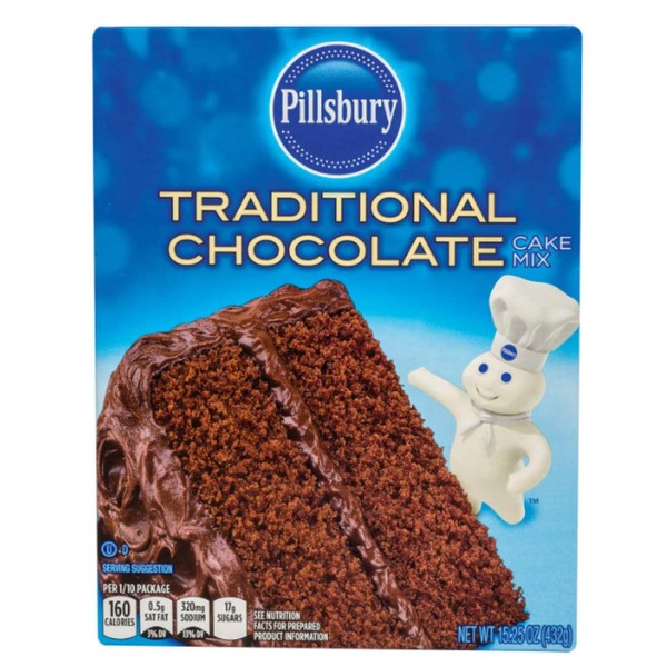 Pillsbury Traditional Chocolate Cake Mix 15.25 Oz (Pack of 2)