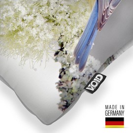 VOID Blue Tit Winter Bird Cushion Cover Polyester Christmas Decoration Winter Outdoor Decoration Cushion Size: 50 x 50 cm