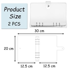 Sctmda Ring Binder A6 Pack of 2 6 Rings Loose Leaf Binder Notebook Protection A6 Ring Binder PVC 6 Holes Folder Made of Soft PVC Transparent Loose Binder Notebook Protection Ring Binder A6 Notebook