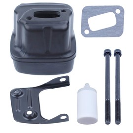 Exhaust Muffler with Fuel Filter Bolts Kit for Husqvarna 340 345 346 346XP 350 351 353 Chainsaw Jonsered 2150 2149 2152