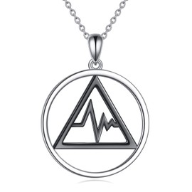 CRMAD AA Sobriety Gift Sterling Silver ECG Alcoholics Anonymous Necklace Prayer Recovery Gifts for Women Men (Sobriety)
