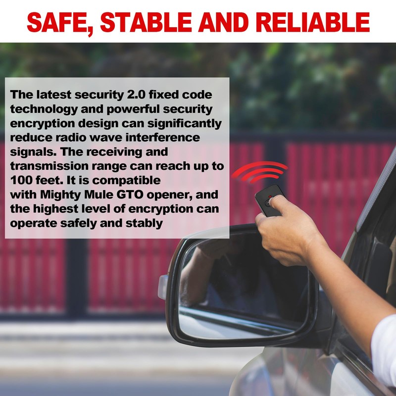 Kingdder 8 Pcs Gate Opener Remote Compatible with Mighty Mule