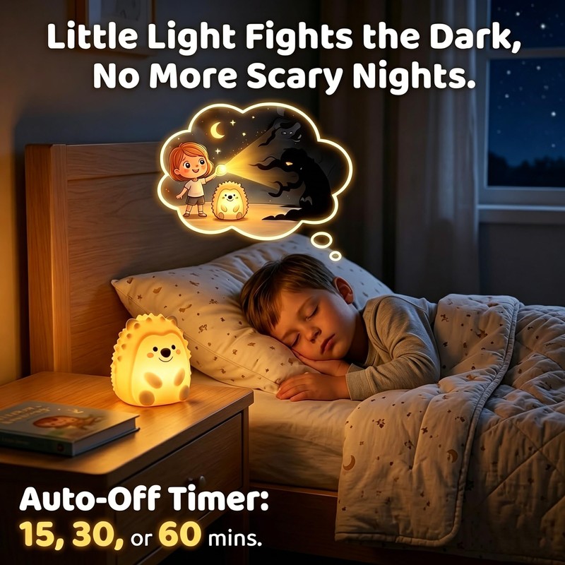 Squishy Night Light for Kids,9 Colors Baby Nursery Rechargeable Table