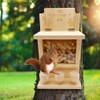 AIXXCUVQ Wood Outdoor Feeder Easy to Feed Nuts Without Worrying