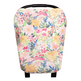 Baby Car Seat Cover Canopy and Nursing Cover Multi-Use Stretchy 5 in 1 Gift"Lark" by Copper Pearl
