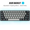 abucow 60% Mechanical Gaming Keyboard Brown Switch Wired Compact Keyboard