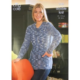 King Cole 3758 Knitting Pattern Cardigan and Sweater to knit in King Cole Merino Blend Chunky knitting wool