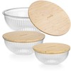 dokaworld Stackable Space-Saving Nesting Set of 3 Glass Bowls with