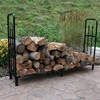 Sunnydaze Indoor/Outdoor 6-Foot Decorative Firewood Log Rack - Powder-Coated Steel