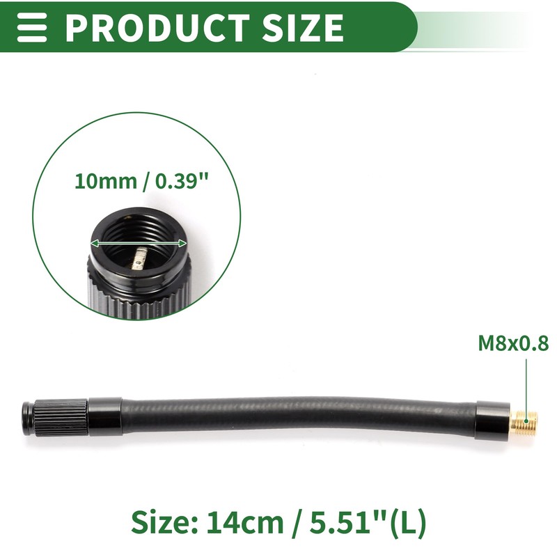 Motoforti Universal Tire Inflator Extension Tube Air Pump Extend Hose