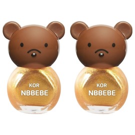 Enbebe children's nail polish, bling gold, 2 pieces / 엔비베베 아동용 매니큐어, 블링골드, 2개