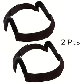 Lyric Selection Wig Band For Lace Front Ear Free Painless Lace Melting Elastic Band No Slip C Shaped Ear Curve (Black 2Pcs, Regular Size)