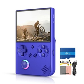 Daxceirf RG40XX V Retro Handheld Game Console 4.0 inch IPS Screen Joystick RGB Lighting Linux 64-bit System 3200mAh Video Gaming Console Supports 5G WIFI Bluetooth RG 40XXV (RG 40XXV Indigo Blue)