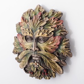 Veronese Design Greenman Wall Plaques (Polystone, Summer Small)