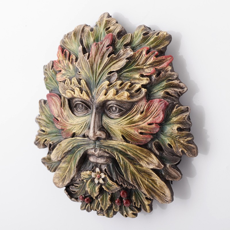 Veronese Design Greenman Wall Plaques (Polystone, Summer Small)