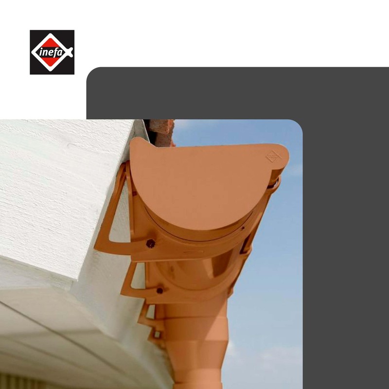 INEFA Downpipe Plastic 200 cm DN75 / 75 mm, Brown,