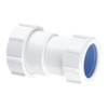 McAlpine S28L-ISO Straight Connector-Multifit x European Pipe Size, White