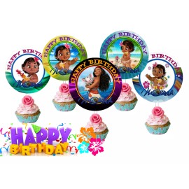 Crafting Mania LLC 12 Cupcake Toppers for Birthday Party B07JGW719T