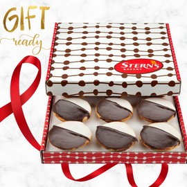 Black and White Cookies | Gourmet Cookie Gift Box | Bakery Fresh | Cookies Individually Wrapped | Chocolate for Birthday Food Gifts | Kosher & Nut Free, 9 Count | Stern’s Bakery